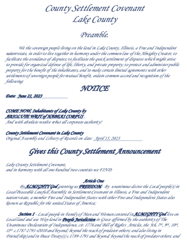 Lake County Notice